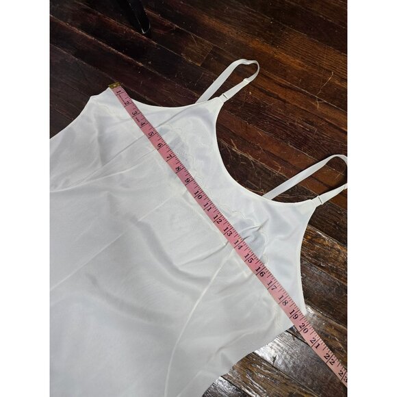 Vintage White Semi Sheer Ethereal Long Night Gown House Dress - Picture 6 of 13
